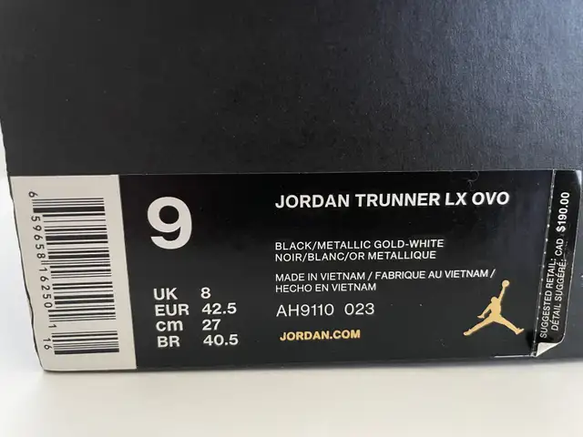 Jordan Trunner LX OVO Black White 2017 (Men) in Men's Shoes in City of Toronto - Image 3