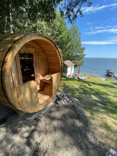 whiskey Barrel sauna, View more