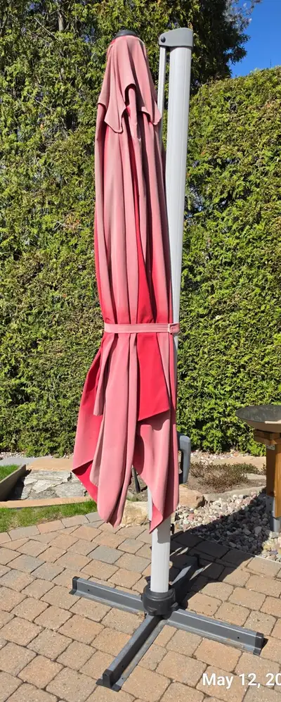 allen + roth 10ft Aluminum Cantilever Patio Umbrella, View more
