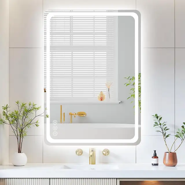 Lmsedf 20"L x 28"W Led Bathroom Mirror with Lights, Anti-Fog in Home Décor & Accents in Markham / York Region - Image 2