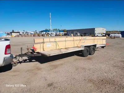 • 20-ft usable flat deck • Tandem axle / 7,000 lbs • Double Tail Lights • 8 D-rings — 4 per side / H...