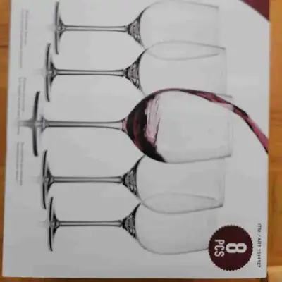 Crystal King Crystal Wine Glasses New Sealed Box!, View more