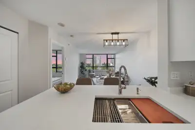 A newly renovated open, bright apartment with outdoor space at the Millenio in Collingwood Village....