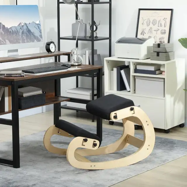 Ergonomic Adjustable Rocking Wood Kneeling Stool Kneeling Chair in Chairs & Recliners in Markham / York Region - Image 8