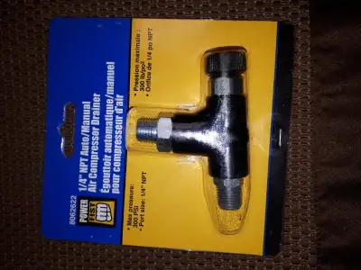 1/4" NPT Auto/Manual Air Compressor Drainer, View more