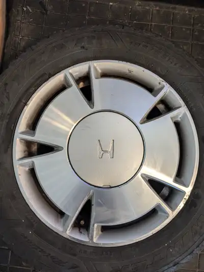 4-15" aluminum rims in excellent condition off a Honda civic but will fit many others bolt pattern i...