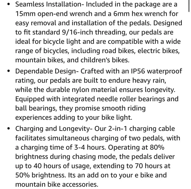 Gyrocopters LED Bike Pedals | Auto On-Off Bicycle Pedals in Frames & Parts in City of Toronto - Image 10