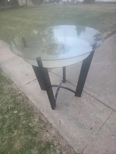 33" glass top table , View more