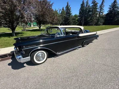 1957 Mercury Monterey 312 V8 Auto push button transmission Continental Kit Upgraded Coker radial tir...