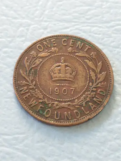 Nice 1907 Newfoundland Edward VII large cent KM#9, View more