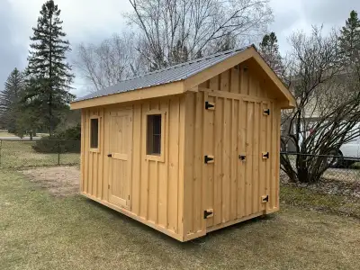 Handmade Solid Pine Sheds – Built to Last! ✅ Locally made with our own milled pine ✅ Heavy-duty 4x4...