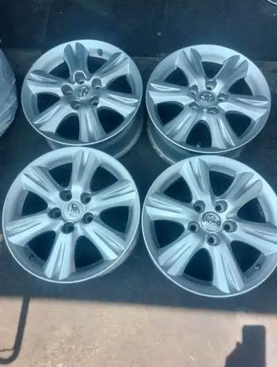 16” Toyato rims for sale 4 used; in excellent condition $400 Bolt Pattern: 5 x 114.3 Originally from...