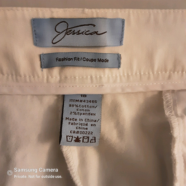 Women's Jessica white semi casual pants, slacks, 2 pockets in Women's - Bottoms in Calgary - Image 3