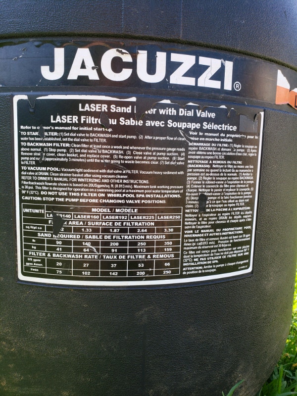 Swimming pool ladder and jacuzzi sand filter Hot Tubs & Pools La