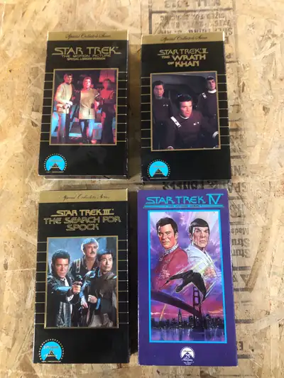 Star Trek VHS Movies 1986 Special Collectors Edition. Star Trek The Motion Picture, Star Trek II The...