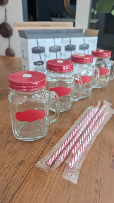 Brand New Mason Jar Drinking Glasses Set of 4, View more