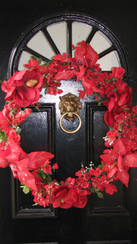 Wreaths for various seasons for front door