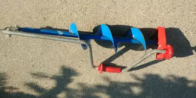 Folding ice fishing auger $35.00, View more