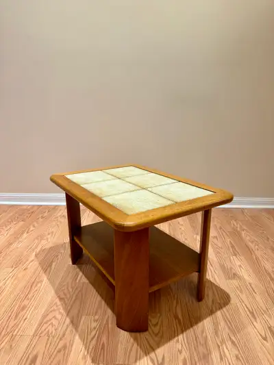 Mid Century Teak Tiled Side Table, View more
