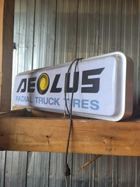 “AEOLUS Radial Truck Tires” Light up garage sign