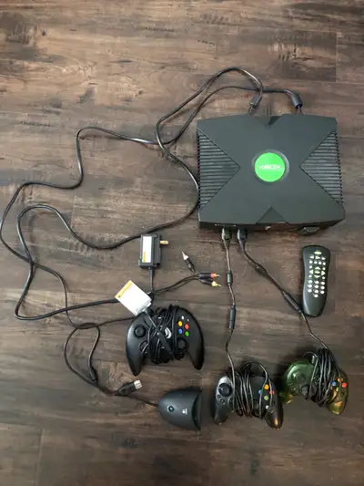 Xbox Console with Controllers plus Xbox and Xbox 360 Video Game, View more