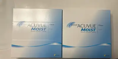 Two 90 pack of Acuvue Moist Eye Contact Lenses. Brand new, never opened. 1 pack Store bought, 90$ Bo...