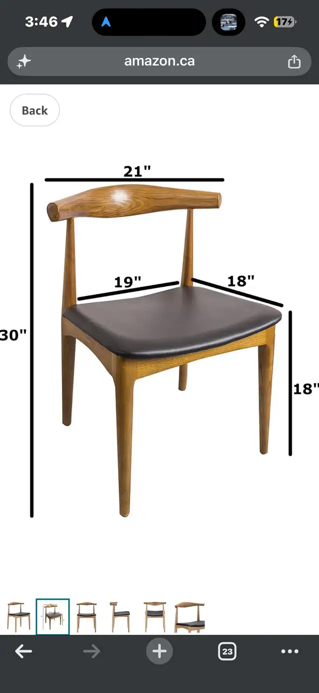 Modern Wooden Dining Chair – PU Leather in Chairs & Recliners in St. Catharines - Image 6