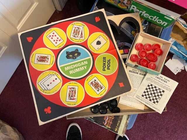 Vintage Checkers and Michigan Rummy board game– jim in Toys & Games in Owen Sound - Image 4