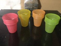 Libbey ice cream cone sundae glass cups