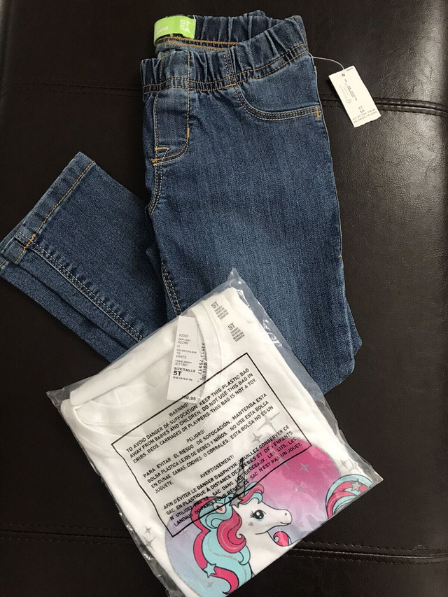 Brand new with tags 5T outfit - jeans & top (price for both)  in Clothing - 5T in Hamilton