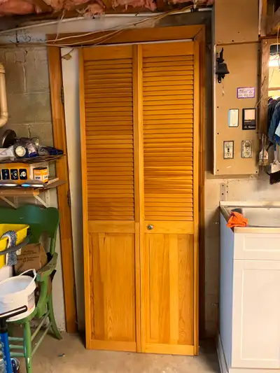 Porte pliante en bois verni 30" x 80", View more
