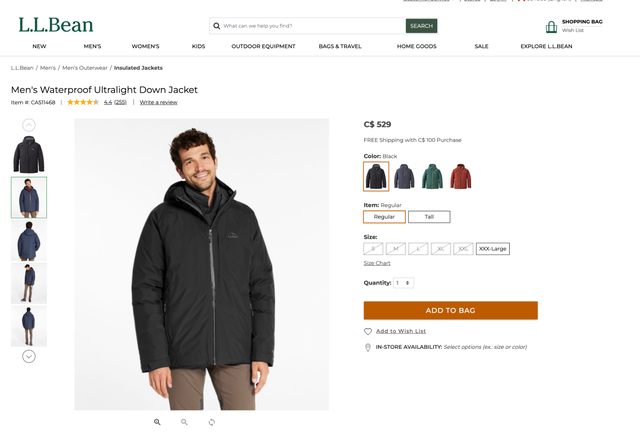 LL Bean Waterproof Down Insulated Winter Parka Jacket - MENS XL in Men's in City of Toronto - Image 3