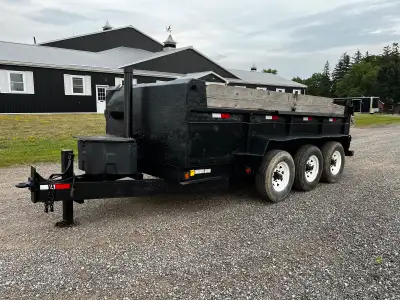 2018 Miska Dump Trailer 10 ton 3x 7k lbs axles 14ft box Pintle hitch Tires, bearings, brakes, lights...
