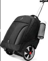 Rolling Backpack with Wheels with Laptop Compartment, Size 18" 
