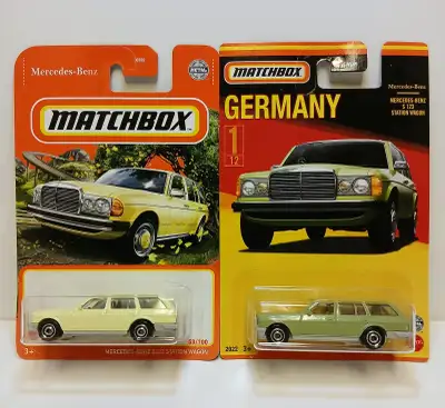 Mercedes-Benz S 123 Station Wagon 2 Colour Variations: Yellow - 2021 Matchbox **(sold out)** Green -...