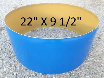 Fire ring 22" X 9 1/2". Larger size for burning all those FREE pallets and free wood out there. Use...