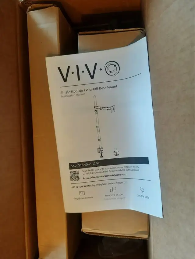 Brand New Tall Single Monitor Desk Mount Stand - STAND-V011 in General Electronics in Burnaby/New Westminster - Image 6