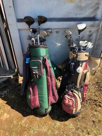 Men’s golf clubs and lady’s left hand set and FIFA bag