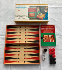 Brand New Vintage 1969 Backgammon Teacher Game by Cardinal
