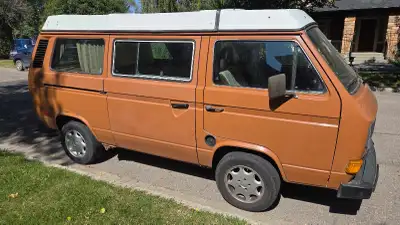 Get ready for the camping season! Almost all original 1984 Vanagon Westfalia. Stored indoors the pas...