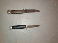 couteau de chasse vintage 50$ pour les 2 couteau