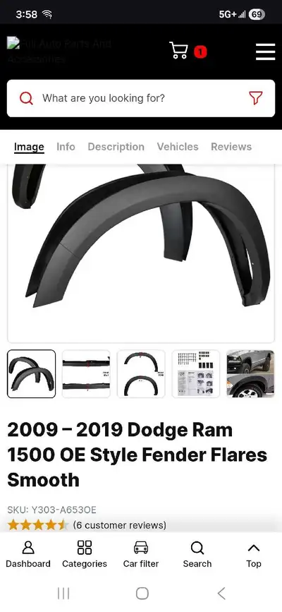 New fender flares for dodge ram $200 Got the wrong ones and can not return CV axel $200