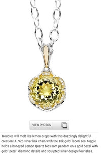 Tacori Lemon Quartz & Diamond Bloom Necklace