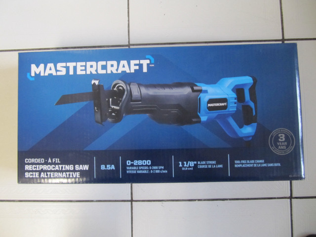 Mastercraft Corded Reciprocating Saw Brand NIB 3yr Warranty in Power Tools in Mississauga / Peel Region