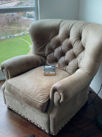 Comfortable large leather chair