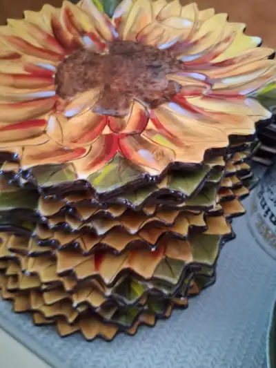Clay Art Tuscan Sunflower platters & bowls - handpainted, View more