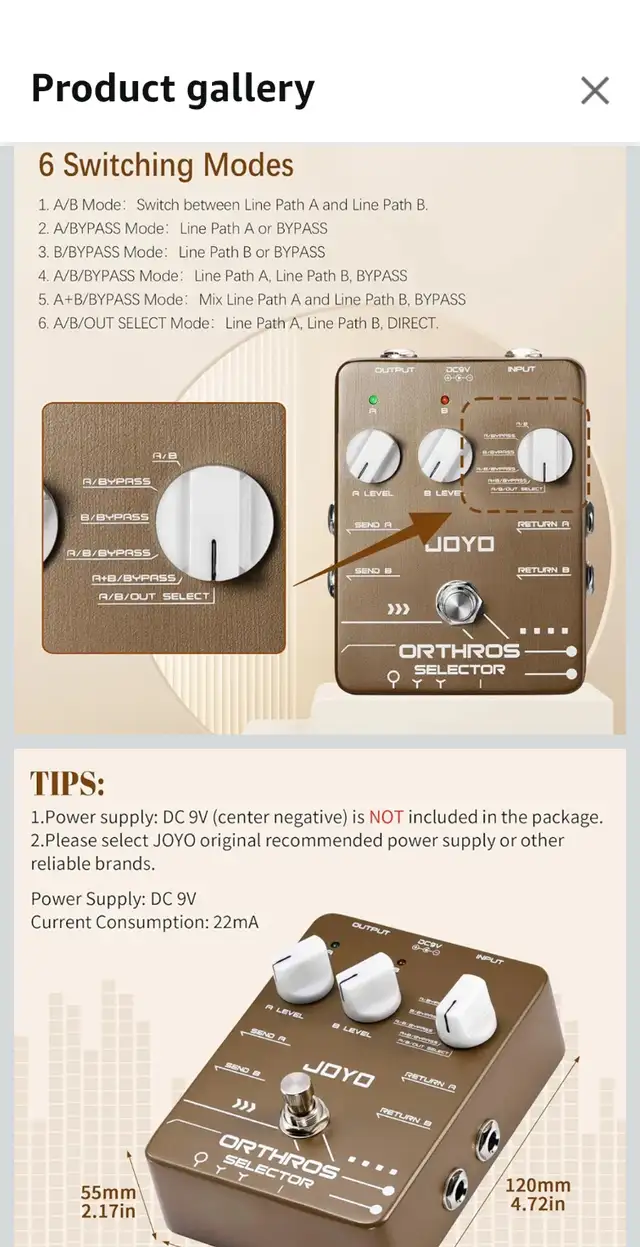 Line Selector Guitar Pedals 6 Mode Switch with AB 2 Effect Loops in Amps & Pedals in City of Toronto - Image 4