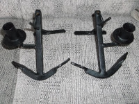 Vintage HANDMADE Wrought Iron ANCHOR Candle Holders