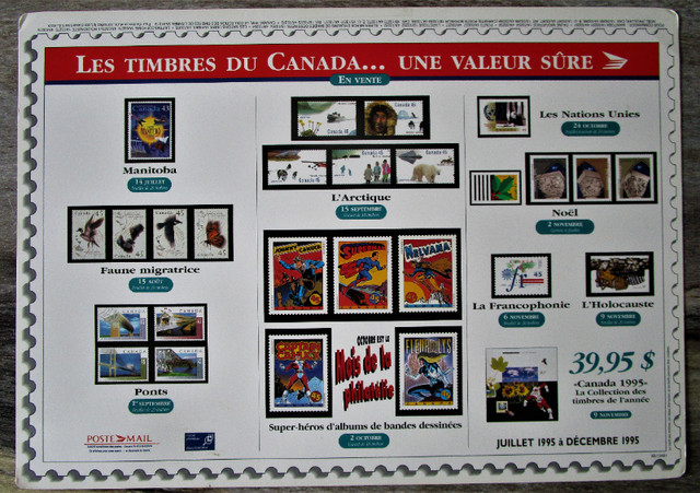 Napperons en carton Timbres du Canada dans Art et objets de collection  à Longueuil/Rive Sud - Image 4