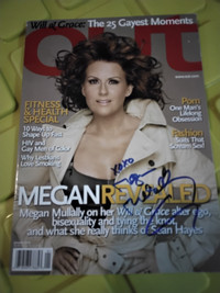 Megan Mullally Autographed Out Magazine with COA